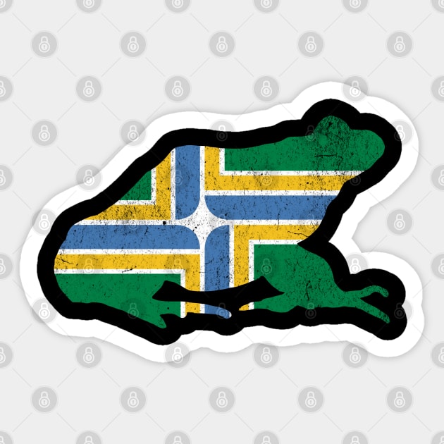 Portland Frog Symbol of Resistance Oregon Pride Design Sticker by Yesteeyear